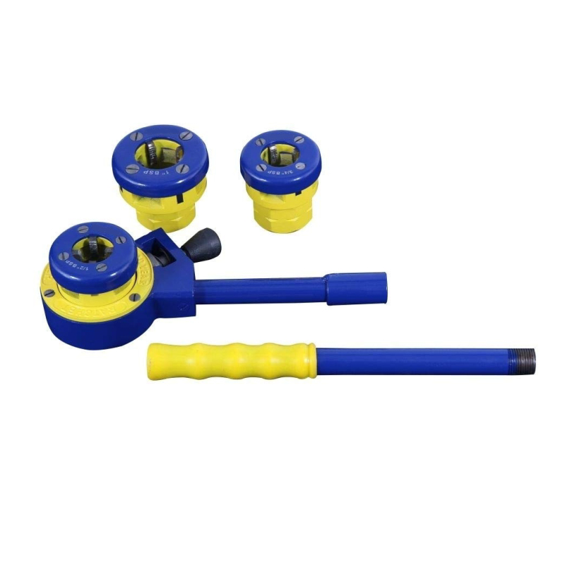 Apex Ratchet Pipe Threader with Ratchet Die Set 2 1 2 to 3