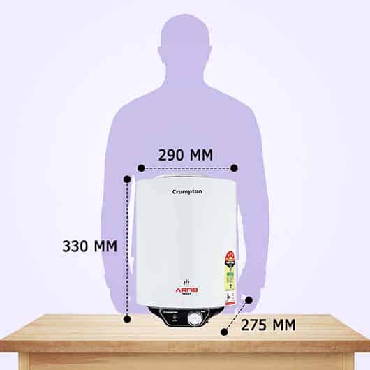 Crompton Storage Water Heater 15L Capacity 5 Star Rated with Copper Heating Element Arno Neo Crompton Storage Water Heater 15L Capacity 5 Star Rated with Copper Heating Element Arno Neo