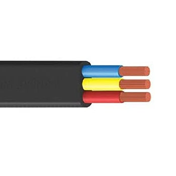 Finolex 3 Core Flat Cable with Bare Copper Conductor XLPE Insulated & Sheathed with PVC