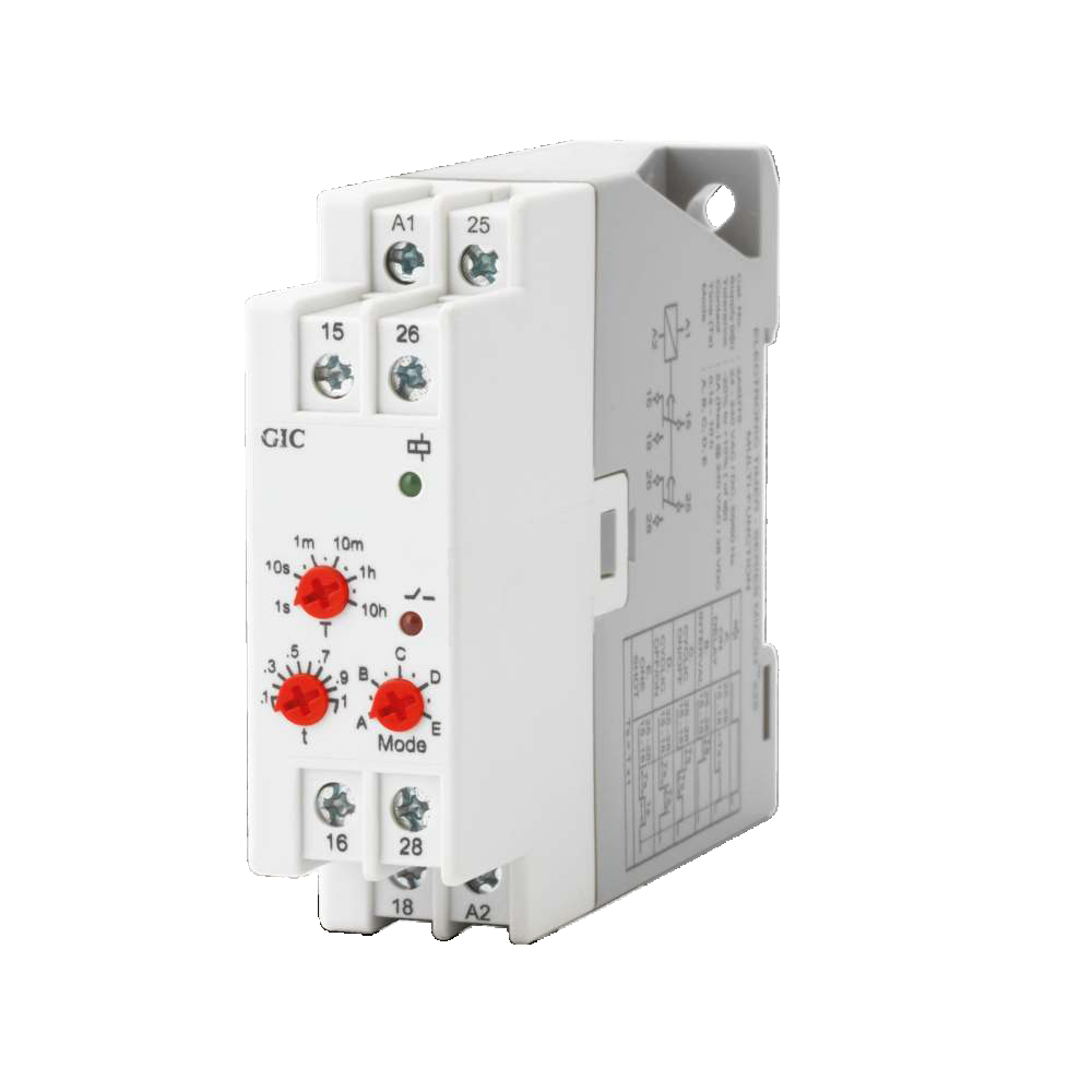 GIC Electronic Timer Series Micon 225 24-240 VAC/DC, Multi-Function Timer (6 Modes), 2 C/O 2A6DT6