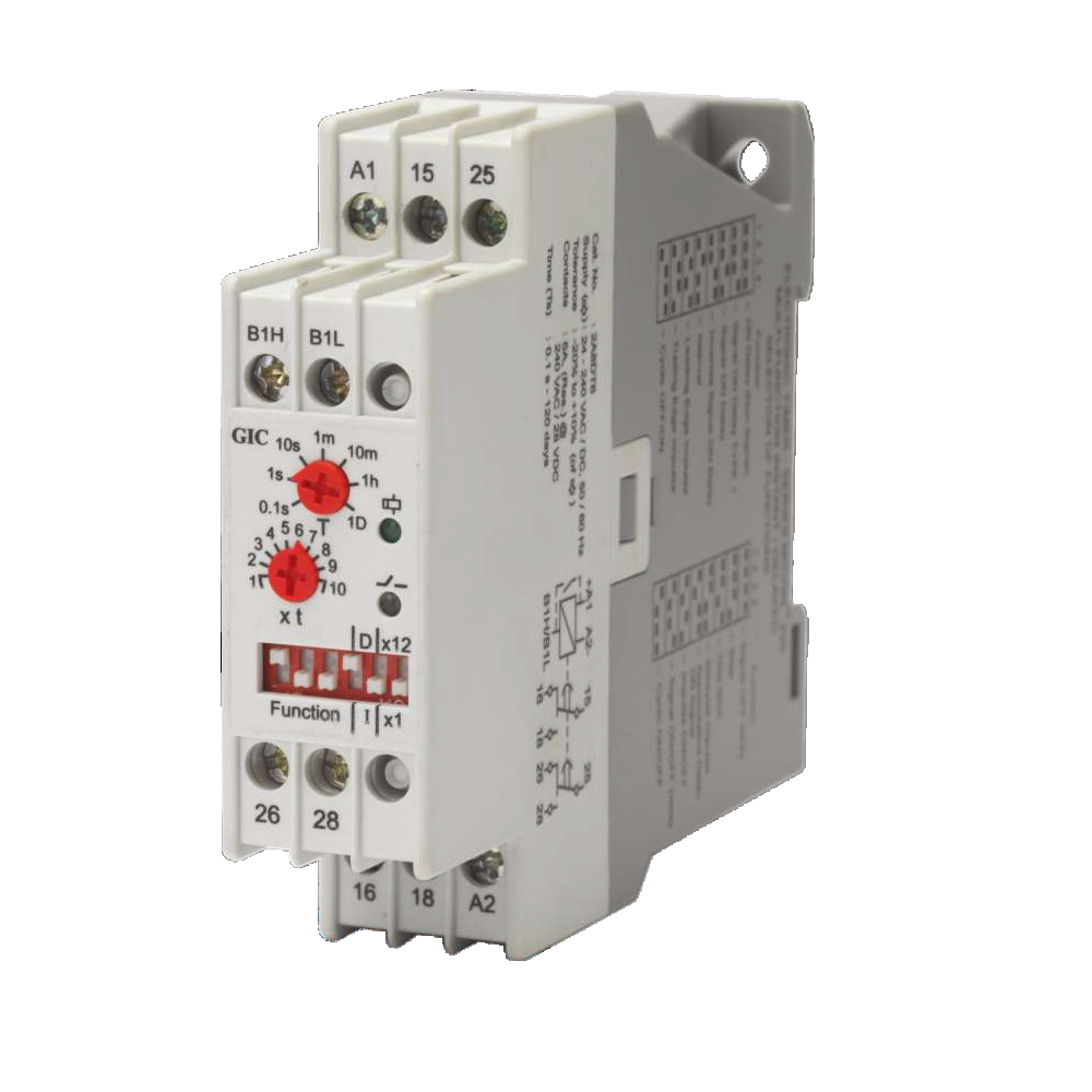 GIC Electronic Timer Series Micon 225 24-240 VAC / DC, Signal Based Multi-Function, 1 C/O 2A8DT6