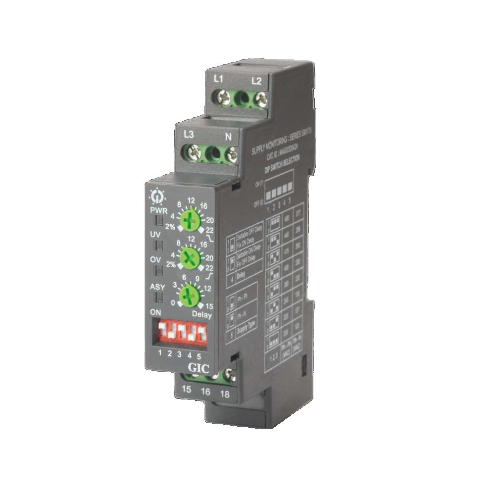 GIC Voltage Monitoring Relay SM 175 208-480 VAC (3P,3W) Phase Loss Monitoring, 1 C/O MAG03D0427