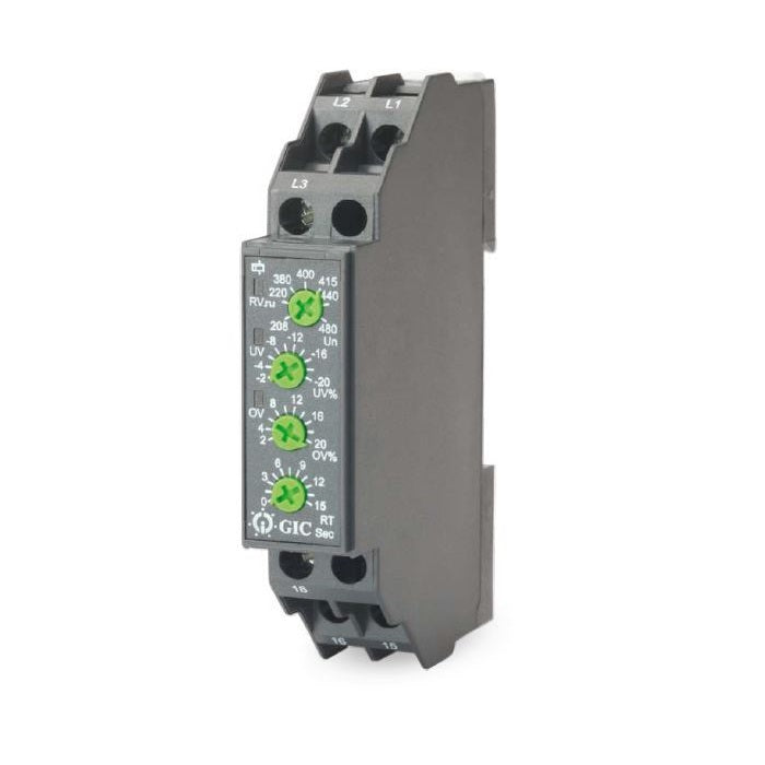 GIC Voltage Monitoring Relay SM 175 208-480 VAC, UV / OV, Phase Loss & Sequence with Selectable OFF Delay, 1 C/O MD21DF