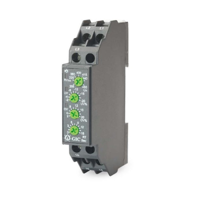 GIC Voltage Monitoring Relay SM 175 208-480 VAC, UV / OV & Single Phasing Preventor with Selectable OFF Delay, 1 C/O MG21DF