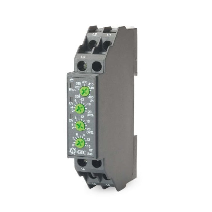GIC Voltage Monitoring Relay SM 175 208-480 VAC, UV / OV & Single Phasing Preventor with Selectable ON Delay, 1 C/O MG21DH