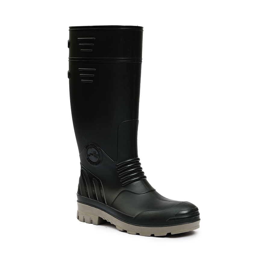 Hillson Torpedo 212 Round Toe Black and Grey Gumboot Hillson Torpedo 212 Round Toe Black and Grey Gumboot