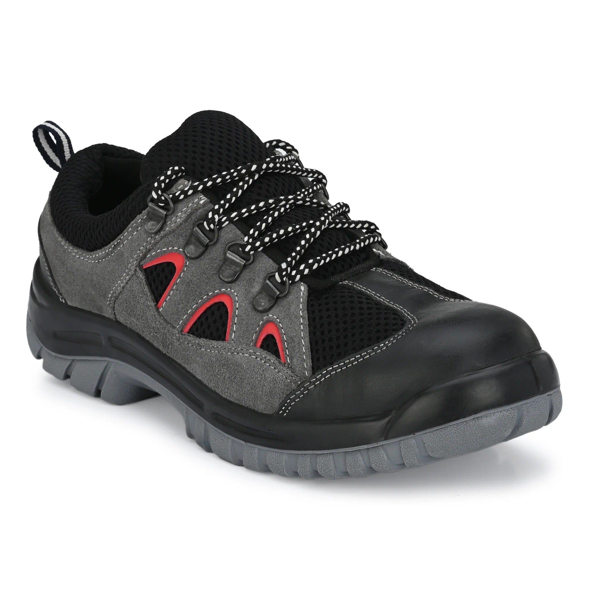 Kavacha Genuine Leather Double Density PU Sole Steel Toe Safety Shoe Rhino Grey