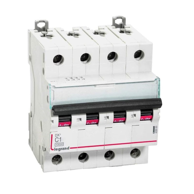 Legrand DX3 AC MCB Switches D Curve Four Pole 415V (Pack of 3) Legrand DX3 AC MCB Switches D Curve Four Pole 415V (Pack of 3)
