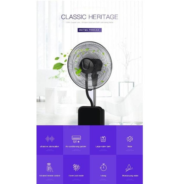 Gonag 5 in 1 Indoor Mist Fan with Water Tank Capacity 1.8 L 1012 Gonag 5 in 1 Indoor Mist Fan with Water Tank Capacity 1.8 L 1012