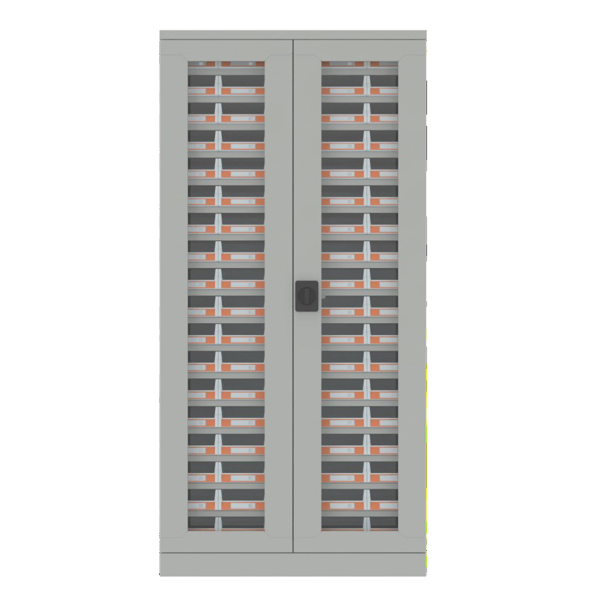 Hyna Small Parts Storage Cabinet Ordino Series 880 x 370 x 1800