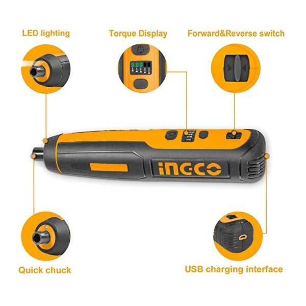 Ingco Cordless Rechargeable Screwdriver 4Nm CSDLI0403
