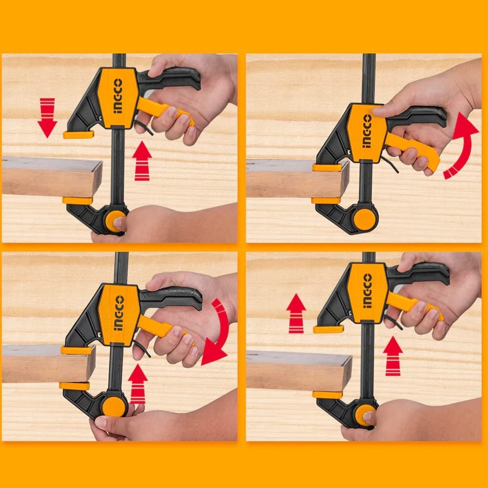 Ingco Quick Bar Clamp 63x150mm HQBC01601 (Pack of 2) Ingco Quick Bar Clamp 63x150mm HQBC01601 (Pack of 2)