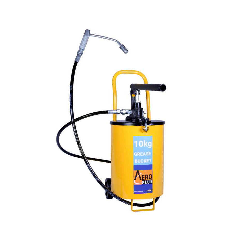 Aero Plus Hand Operated Grease Pump 10Kg Capacity with 2m Hose Pipe & Grease Gun