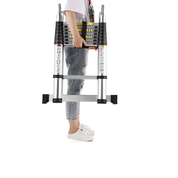 12.5 ft Telescopic Aluminium Ladder 12 Steps A Type Portable Self Support 150Kg Capacity 12.5 ft Telescopic Aluminium Ladder 12 Steps A Type Portable Self Support 150Kg Capacity