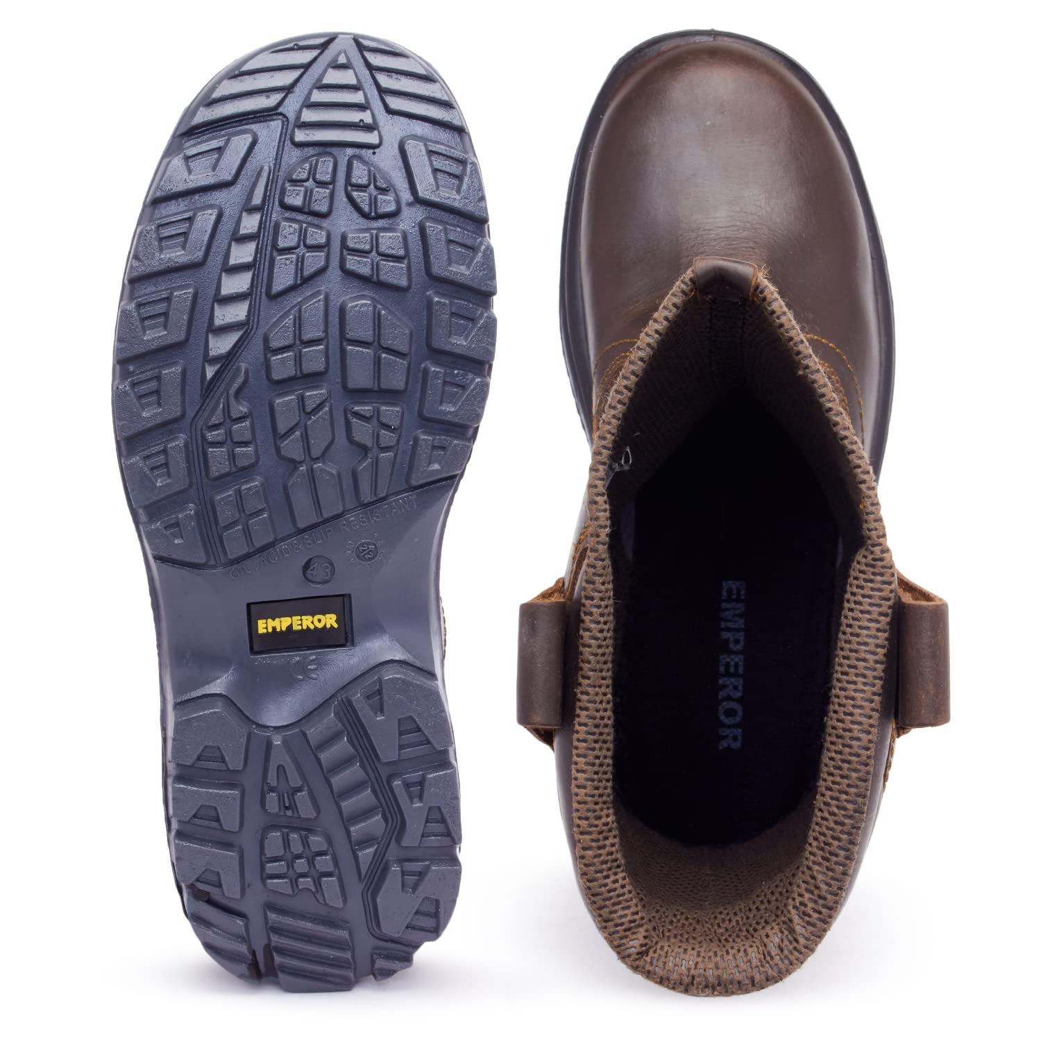 Emperor Brown Leather Rigger Boots Safety Shoe MIKADO Emperor Brown Leather Rigger Boots Safety Shoe MIKADO