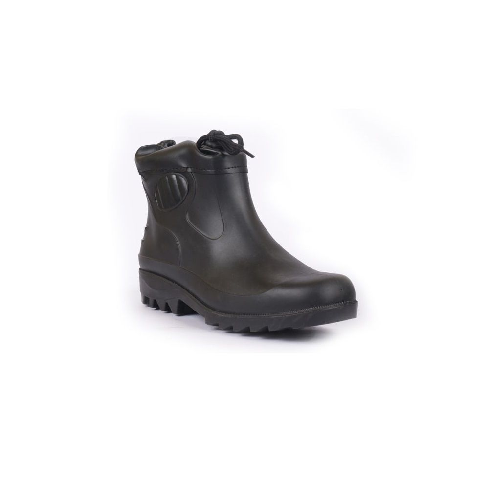 Hillson High Ankle Black Collar Boot with Steel Toe
