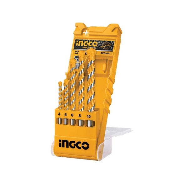 Ingco 5 Pcs Masonry Drill Bits Set AKD3051 (Pack of 2)