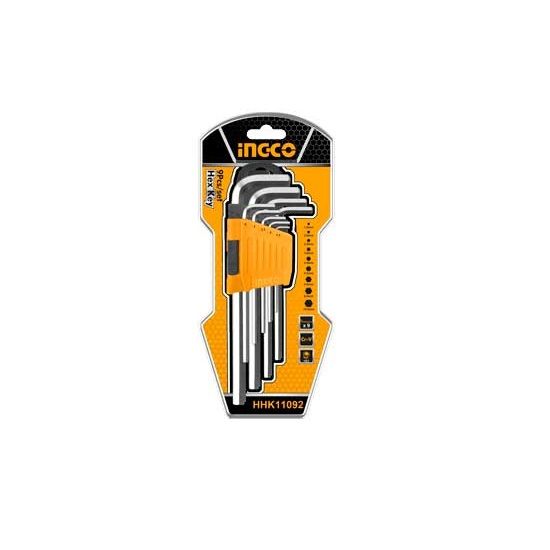 Ingco Extra Long Arm Hex Key 1.5-10mm HHK11092 (Pack of 2)