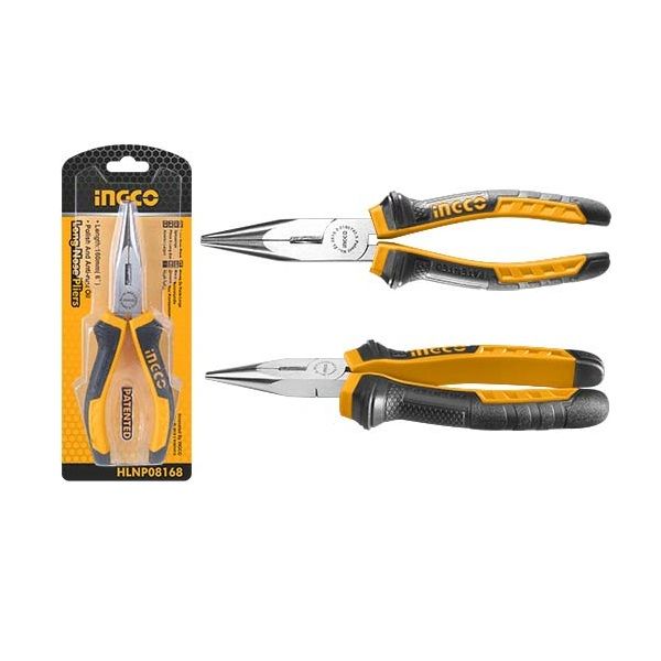 Ingco Long Nose Pliers 160mm HLNP08168 (Pack of 3)