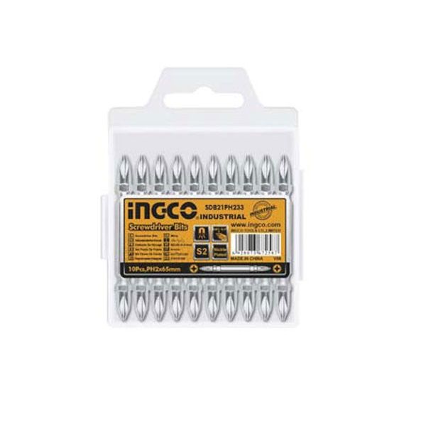 Ingco 10 Pcs Screwdriver Bit 50mm SDB11PH223 (Pack of 2)