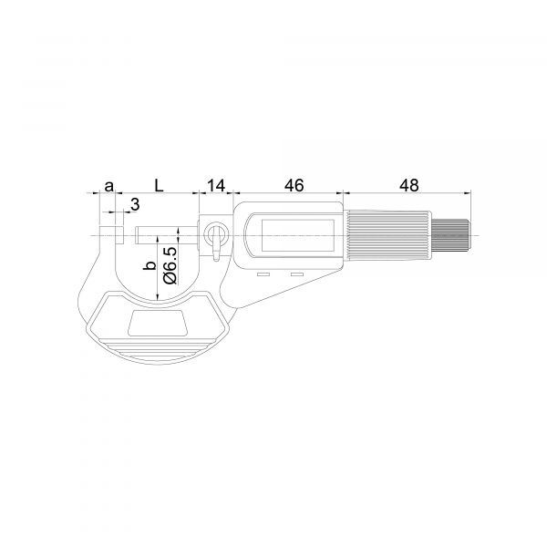 Insize Digital Outside Micrometer 0 - 25mm 3109-25A Insize Digital Outside Micrometer 0 - 25mm 3109-25A