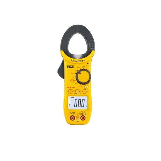 Meco 3 3/4 Digit 4000 Counts 600A AC Digital Clampmeter With Temperature TRMS 72T-AUTO BL