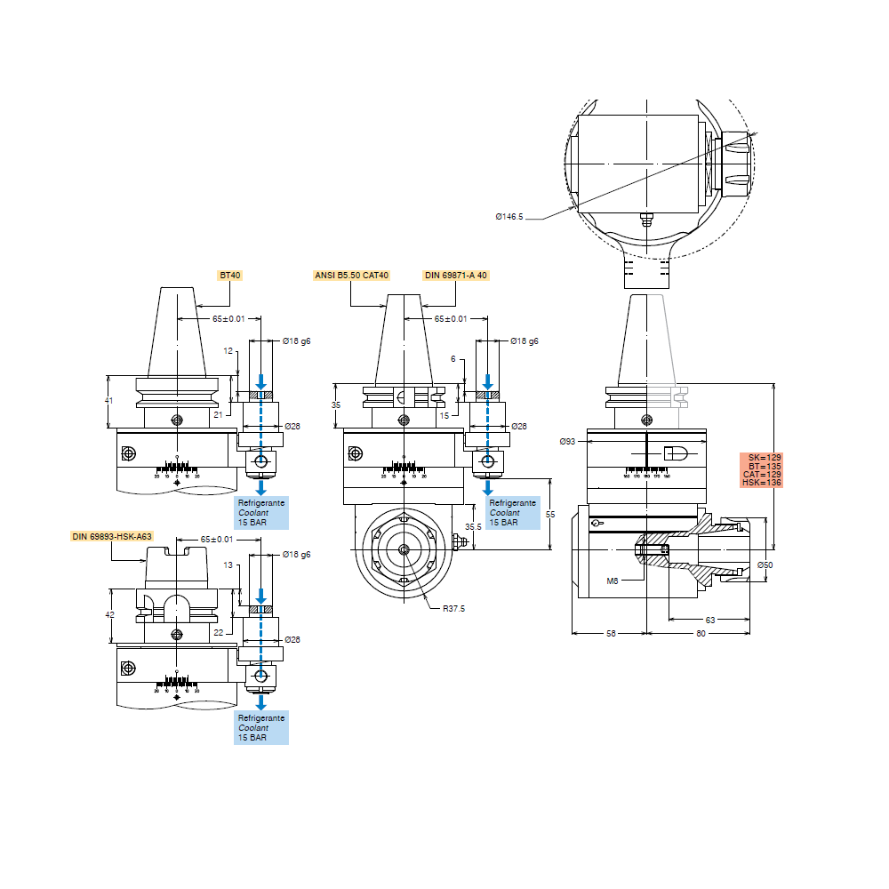 MPA Compact Right Angle Head A32-BT-40 MPA Compact Right Angle Head A32-BT-40