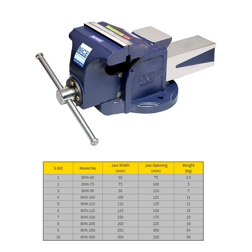 Nicon Bench Vise Cross Ribbed N-501J Nicon Bench Vise Cross Ribbed N-501J