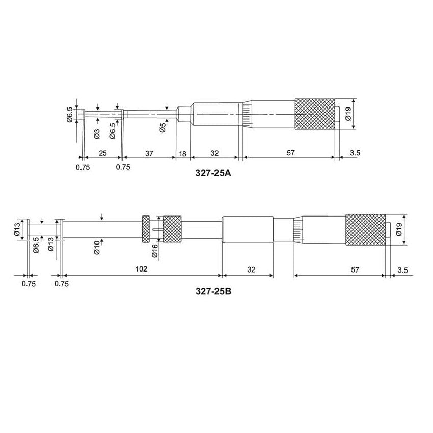 Yamayo Groove Micrometer 0-25mm Yamayo Groove Micrometer 0-25mm