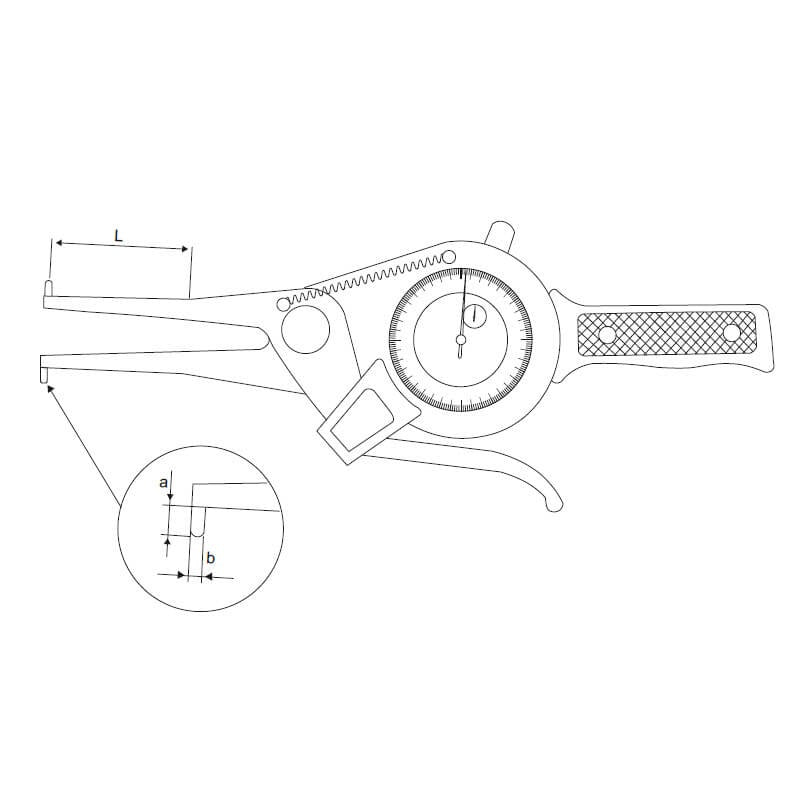 Yamayo Inside Pistol Caliper Gauge 15-135mm Yamayo Inside Pistol Caliper Gauge 15-135mm