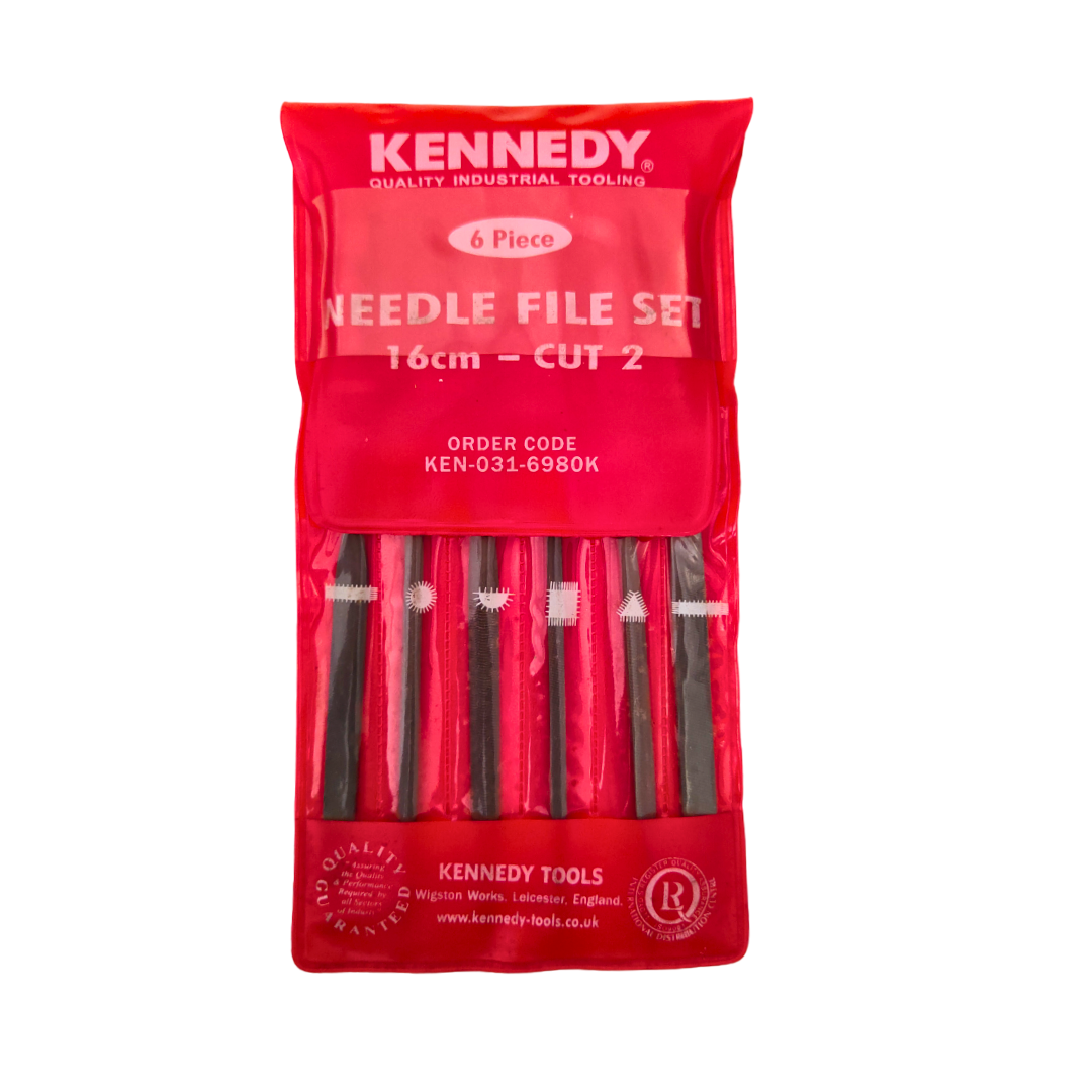 Kennedy 2nd Cut Assorted Needle File Set 160mm 6 Pcs KEN0316980K (Pack of 4)