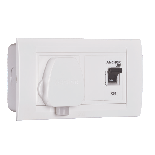Ac Back Box Buy Anchor 4 Module Modular AC Box 20A SP MCB with Metal Enclosure ...