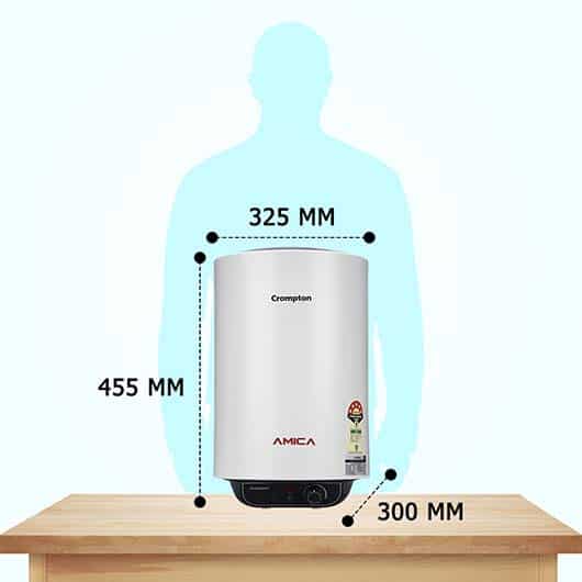 Crompton Storage Water Heater 25L Capacity 5 Star Rated with Corrosion Resistance Amica