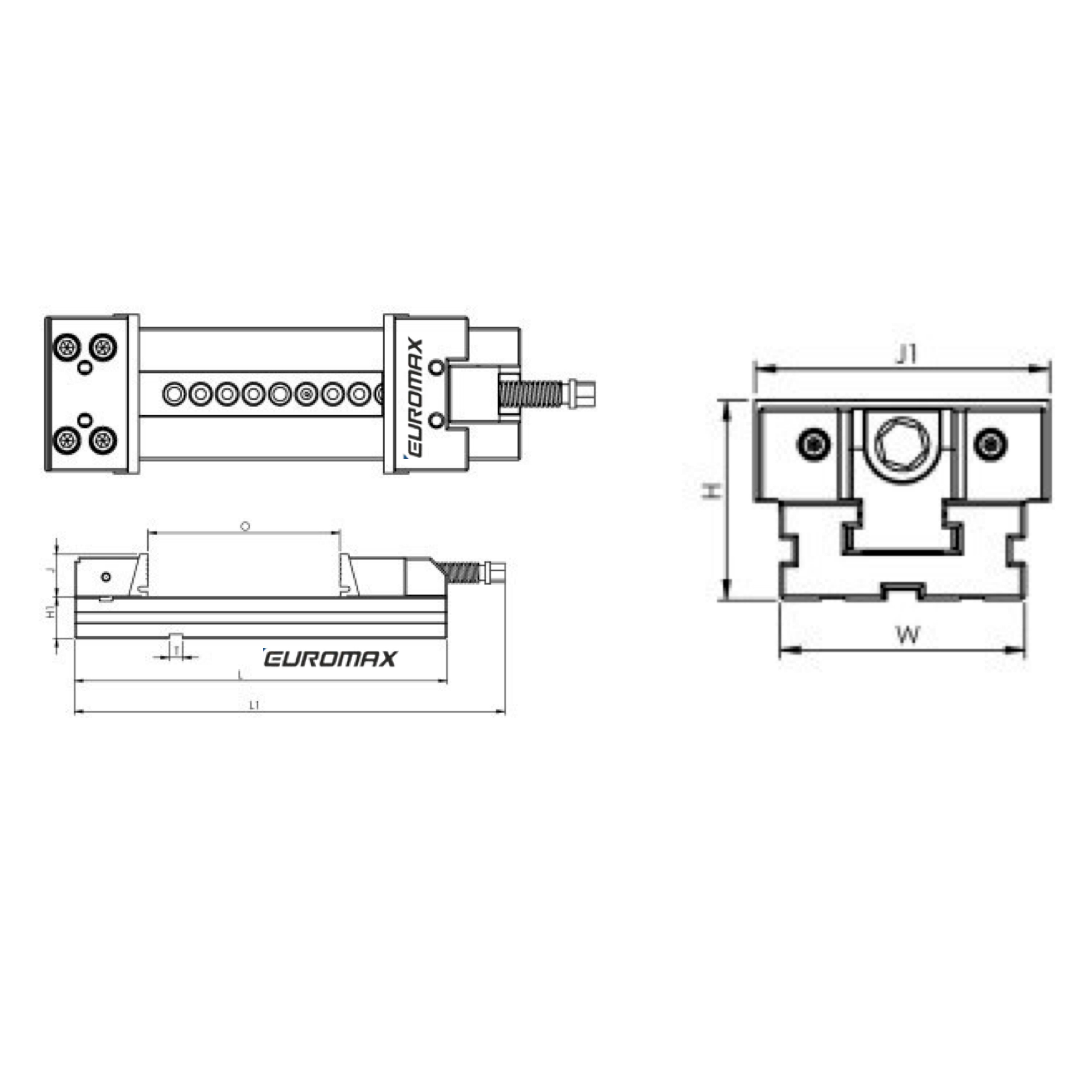 Euromax Precision Modular Machine Vice 405mm PMV-405