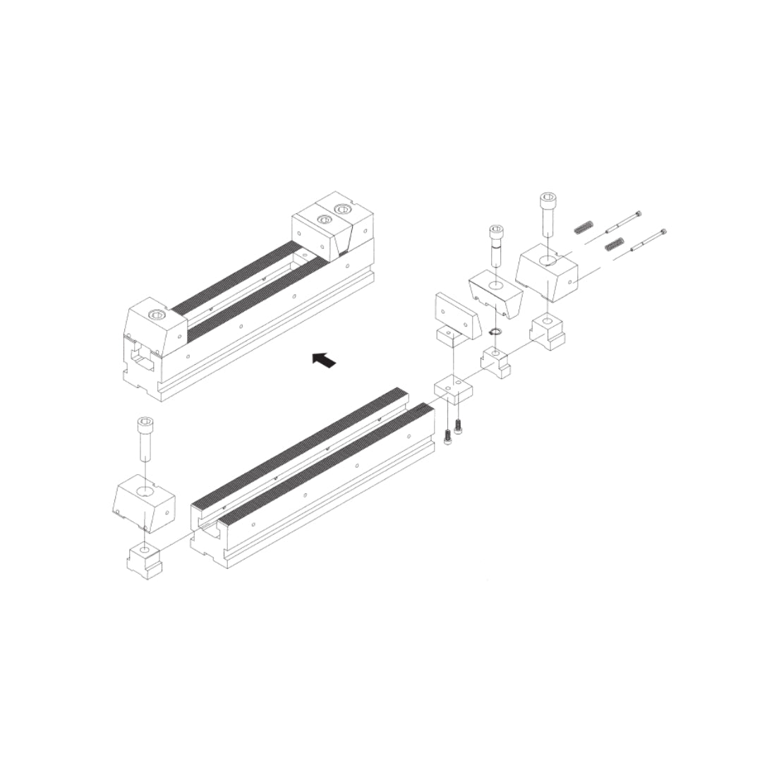 Vertex Flexible Line Up Vise VFS-7240 – Technocart
