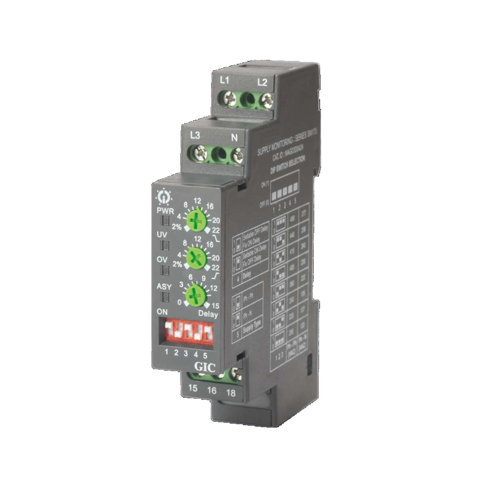 Buy GIC Voltage Monitoring Relay SM 175 415 VAC, UV / OV, Phase Loss ...