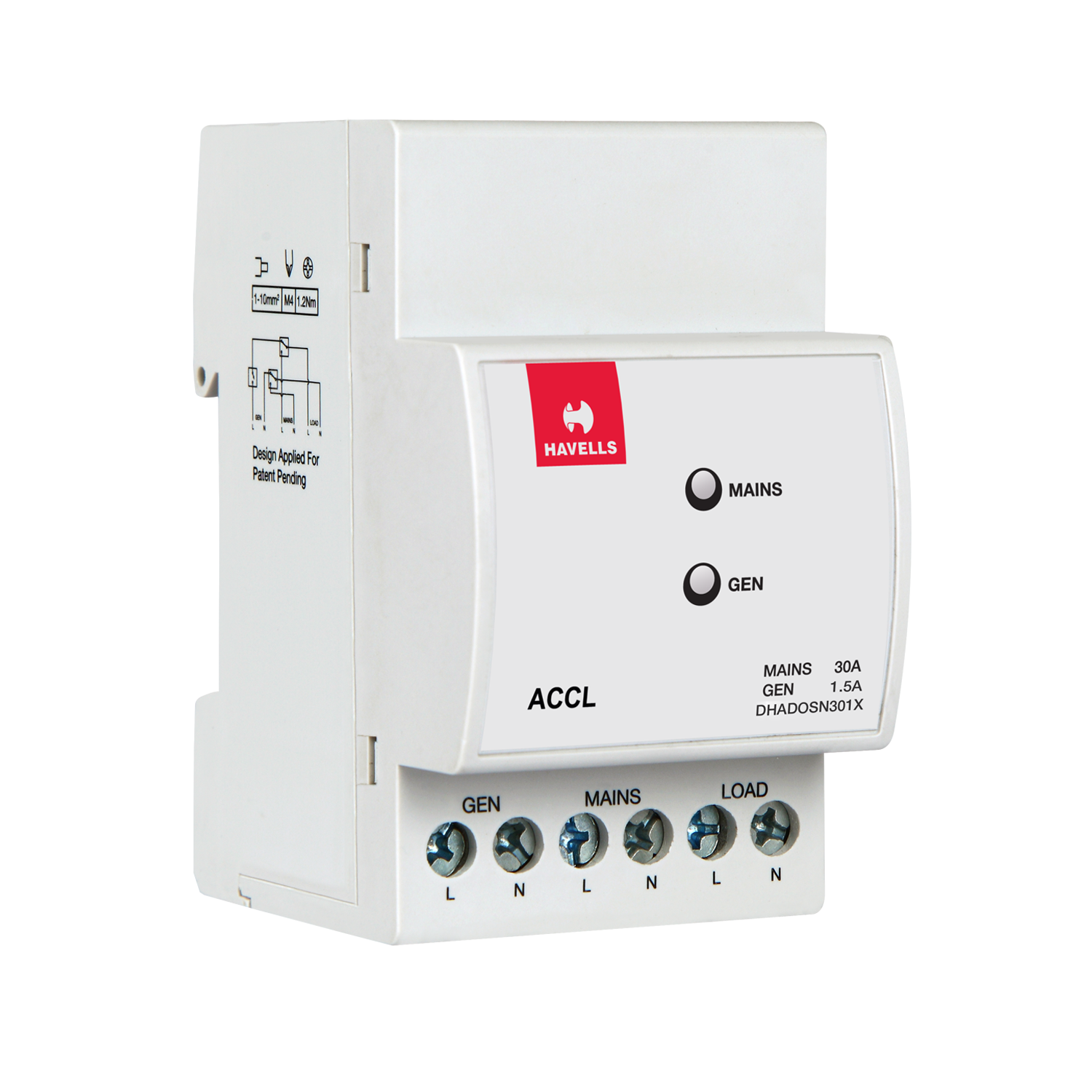 Havells 3 Module SPN ACCL Automatic Source Changeover with Current Limiter ACCL