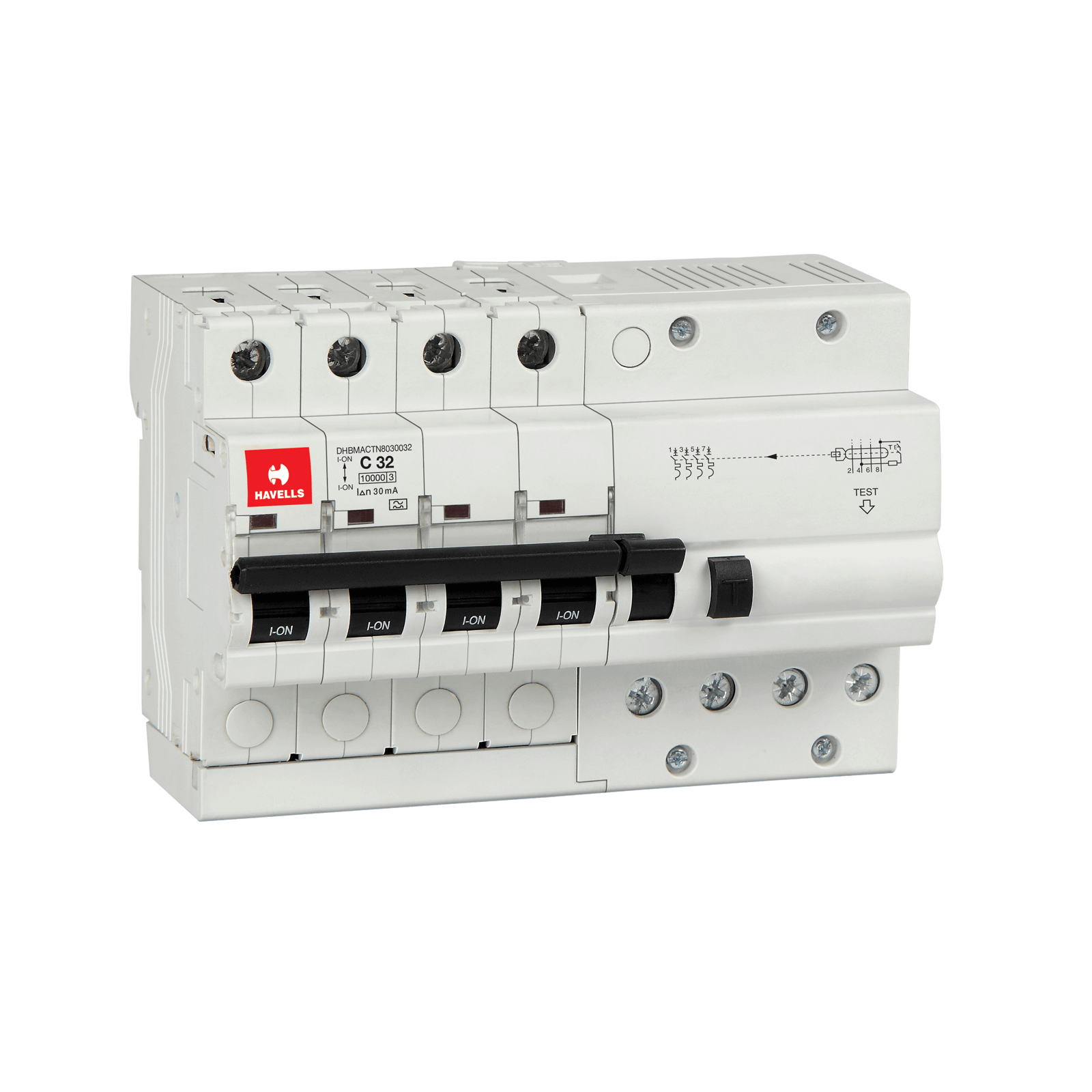 Havells Electromechanical RCBO A Type TPN 4M Switchgear