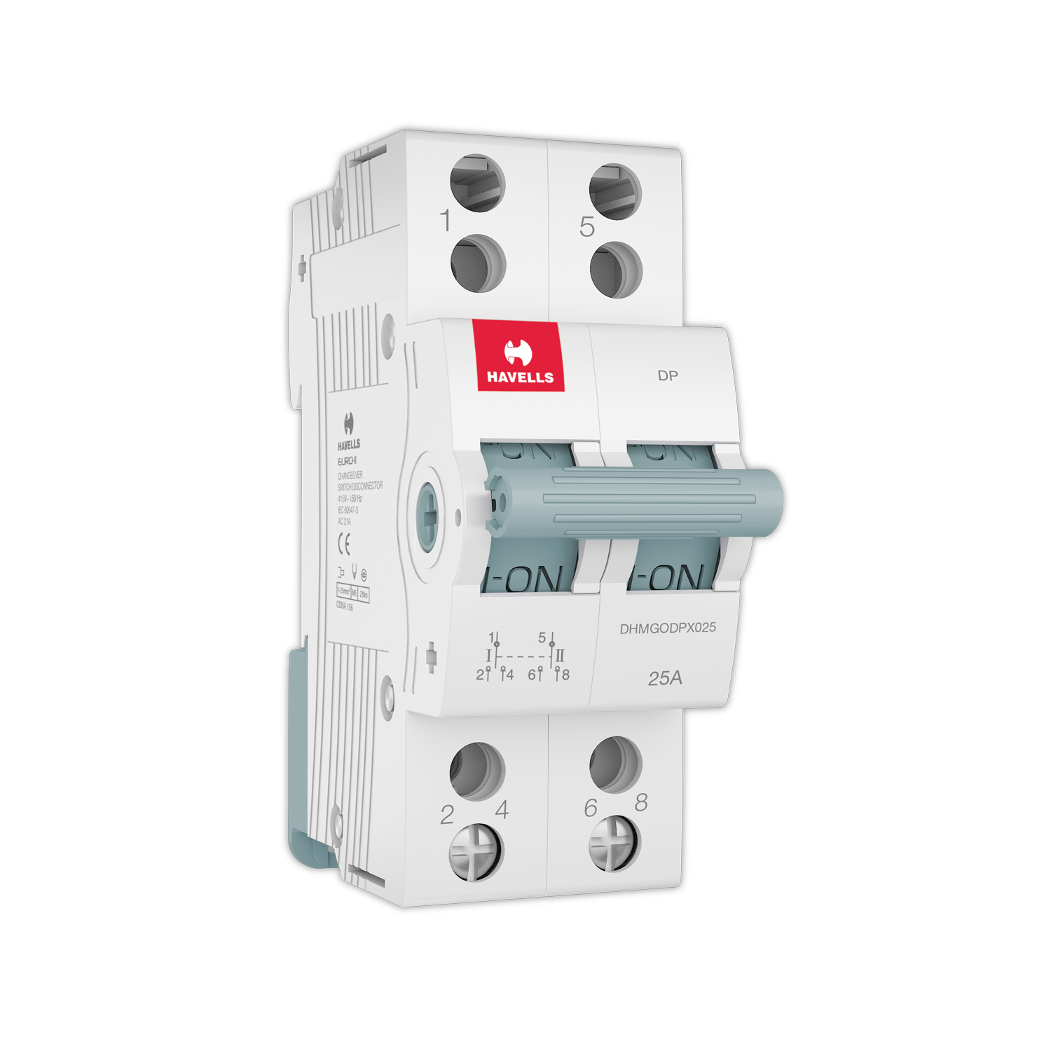 Havells MCB Changeover DP Two Way Center Off Switchgear (Pack of 2)
