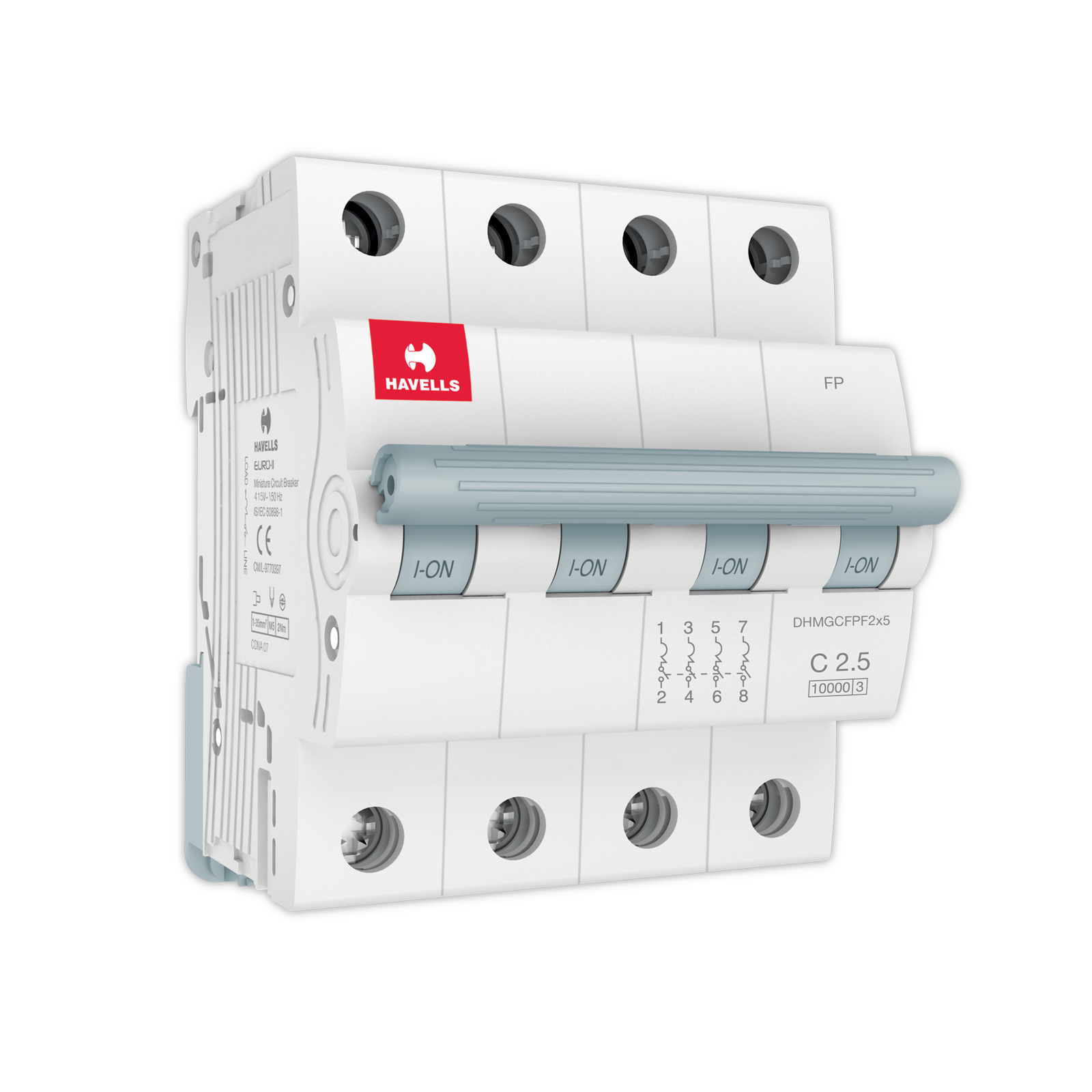 Havells MCB TPN C Curve Switchgear C Series (Pack of 2)