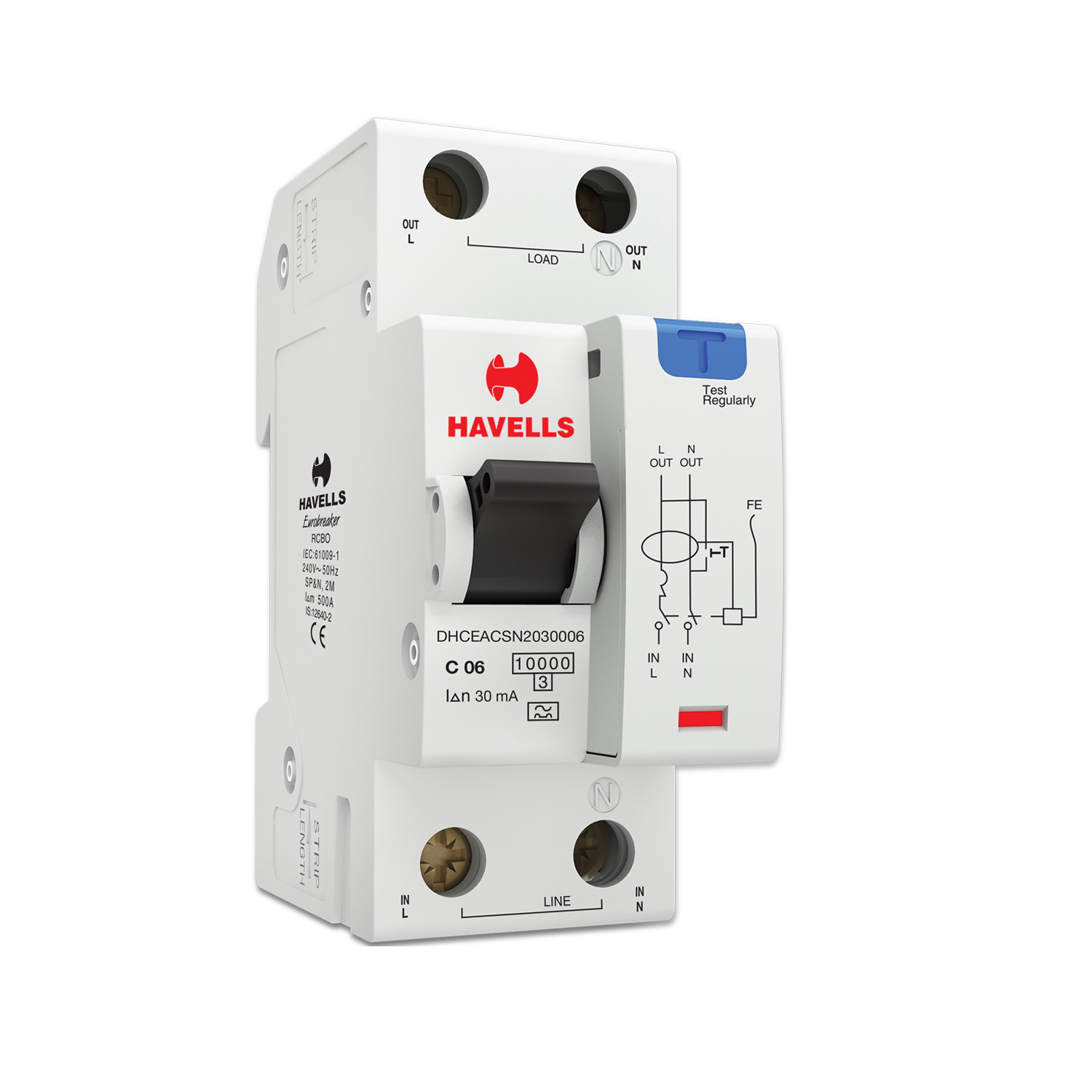 Havells RCBO A Type SPN 2M Switchgear