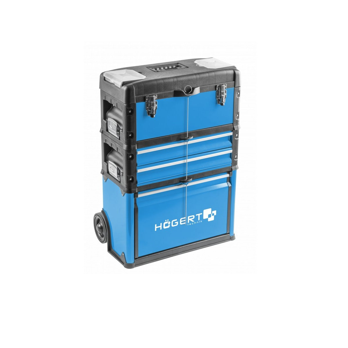 Hoegert Technik 3 Part Moduler Mobile Tool Trolley HT7G080