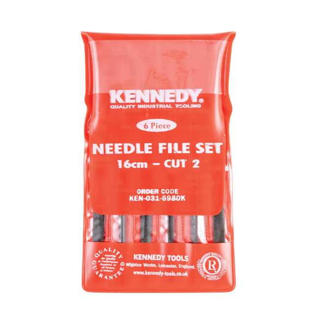 Kennedy 2nd Cut Assorted Needle File Set 160mm 6 Pcs KEN0316980K (Pack of 4)
