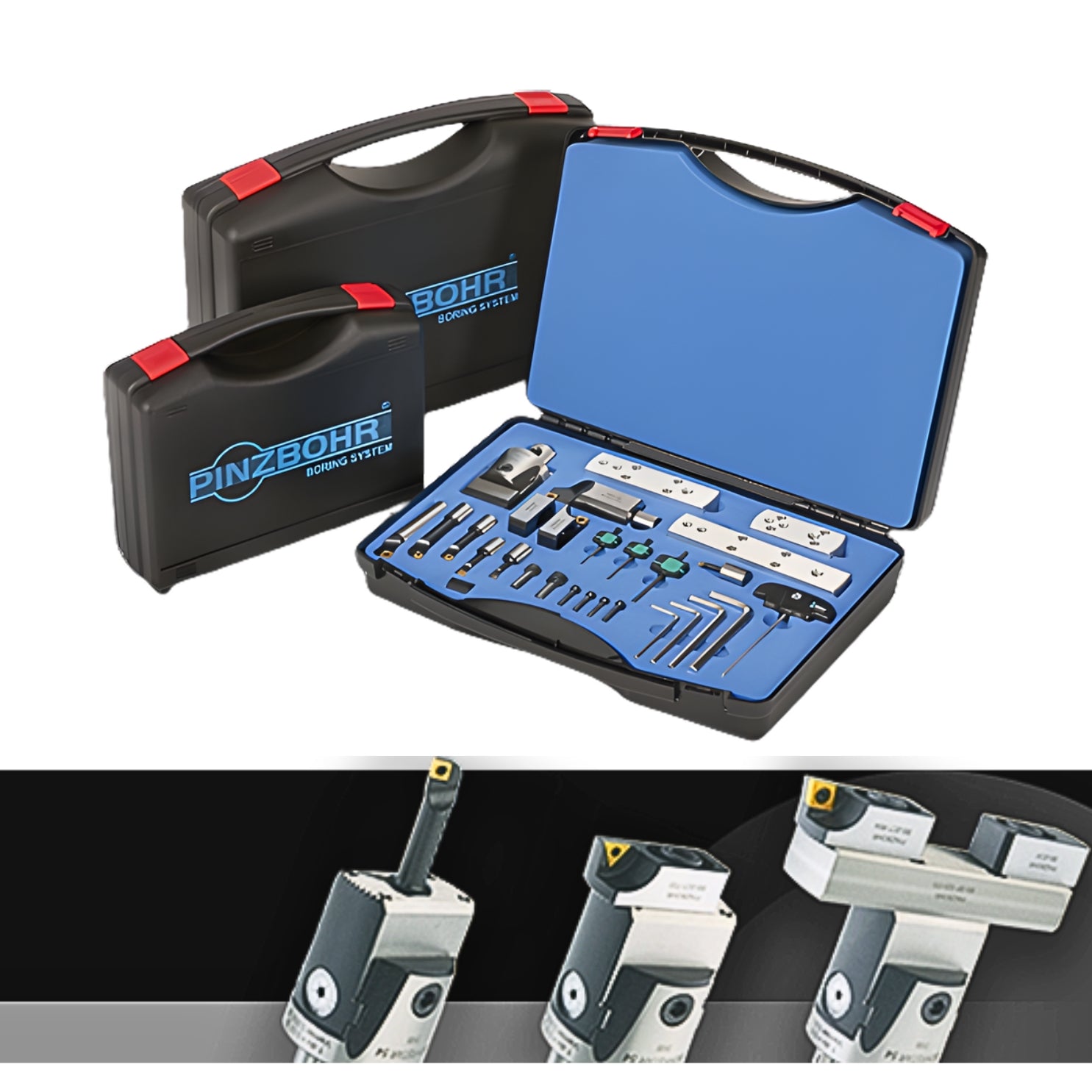 PinzBore Boring Head Kit 8-100mm BS 54 KIT R8-100 – Technocart