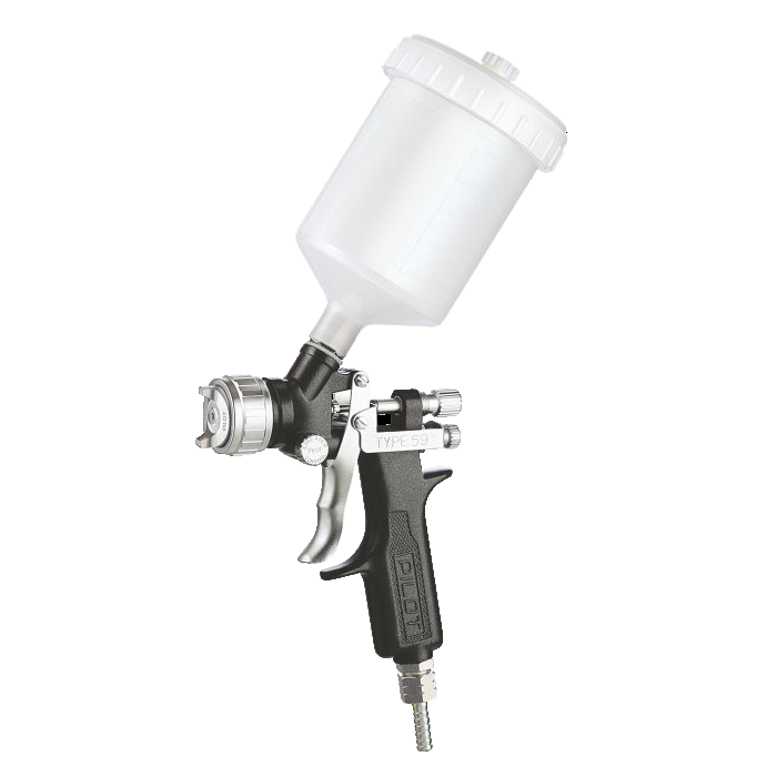 Pilot Spray Gun with Plastic Top Feed Cup 0.57L Capacity 59 N