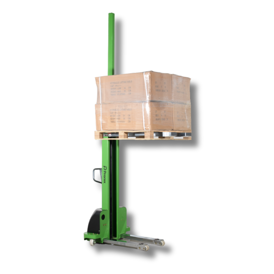 Self Loading All-in-One Stacker Semi-Electric Lifting Capacity 1000Kg, 1.3m Lifting Height PNXSESLS-1013 - Pronix