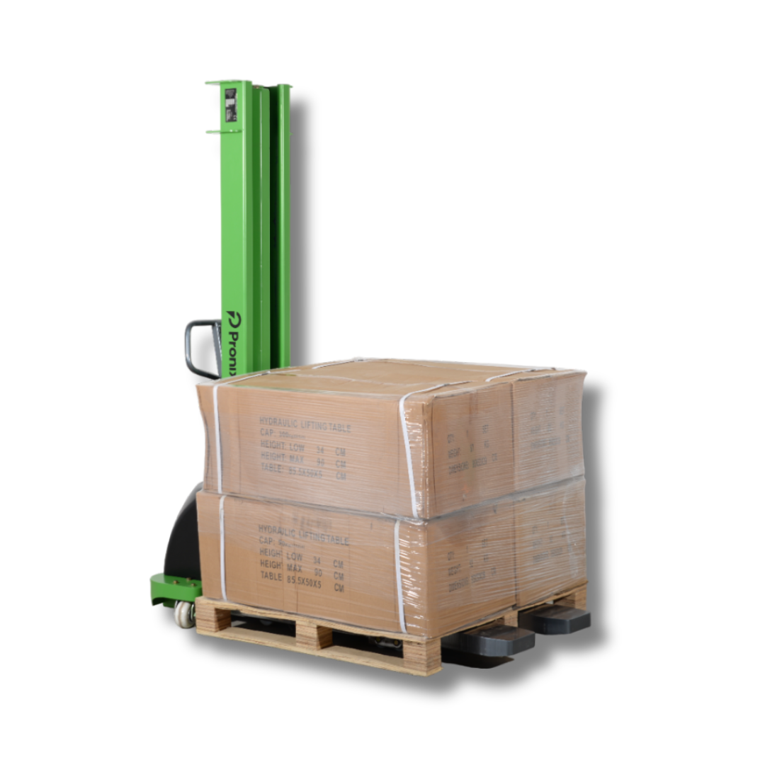Self Loading All-in-One Stacker Semi-Electric Lifting Capacity 1000Kg, 1.6m Lifting Height PNXSESLS-1016 - Pronix