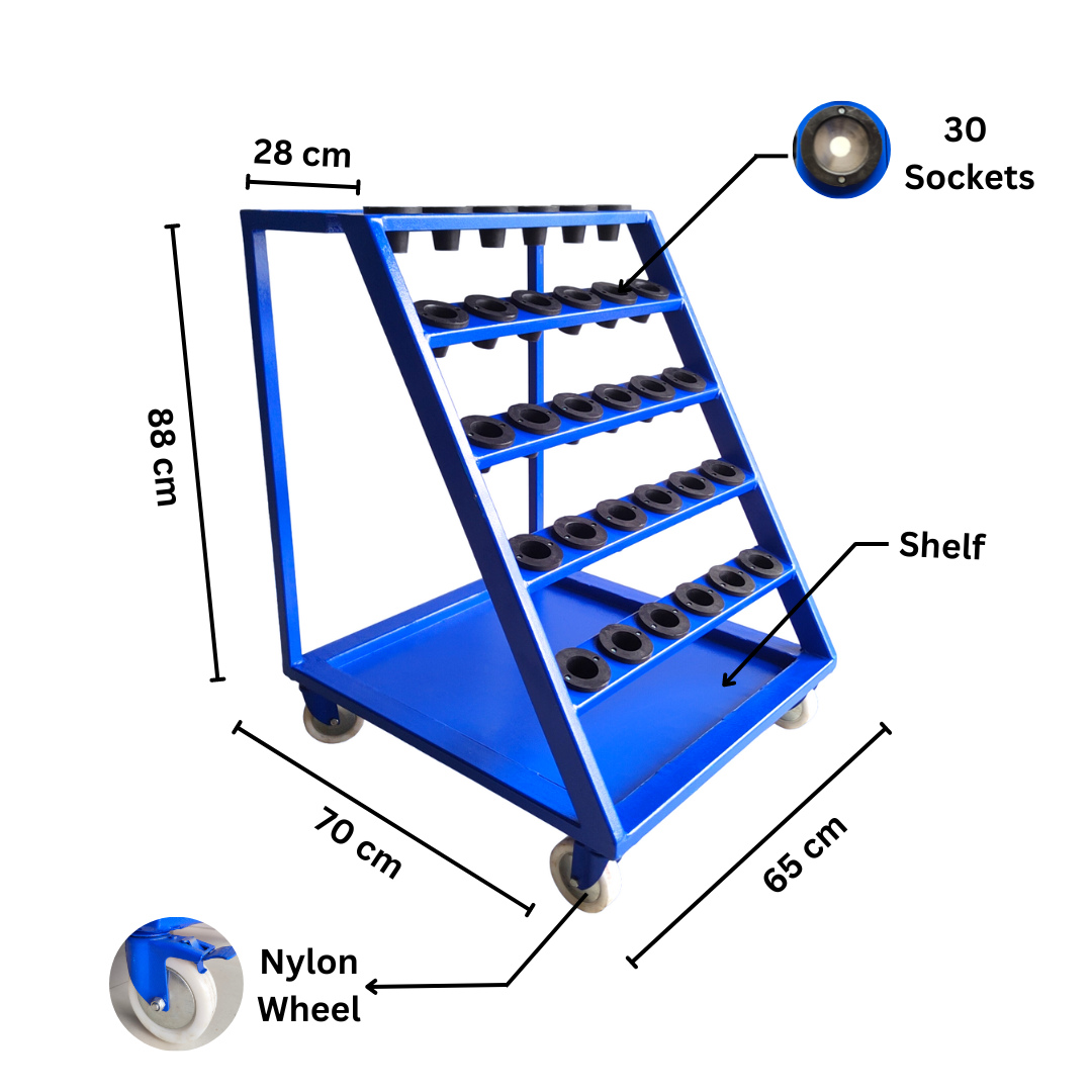 Technocart Tool Holder Trolley for BT-40 with Racks 30 Pockets