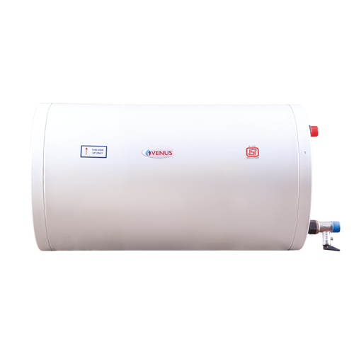 Venus Horizontal Water Heater 15L Capacity Slim Series White with Flexible Hose Pipe