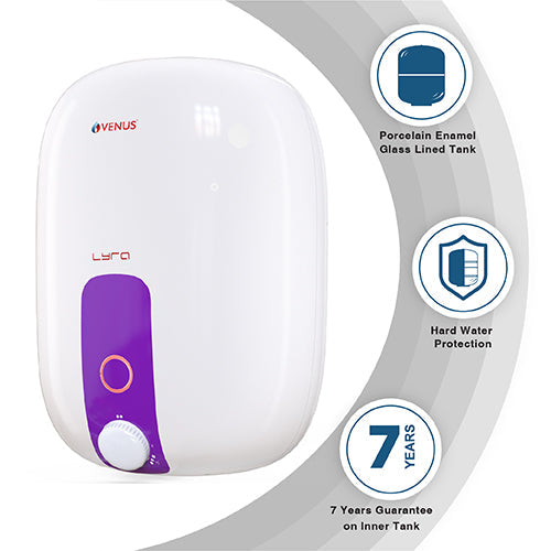 Buy Venus Water Heater 25L Capacity with Flexible Hose Pipe Lyra